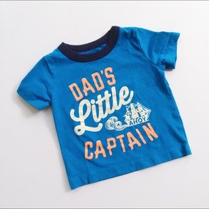 DAD'S LITTLE CAPTAIN Boys Graphic Tee (9Mo)